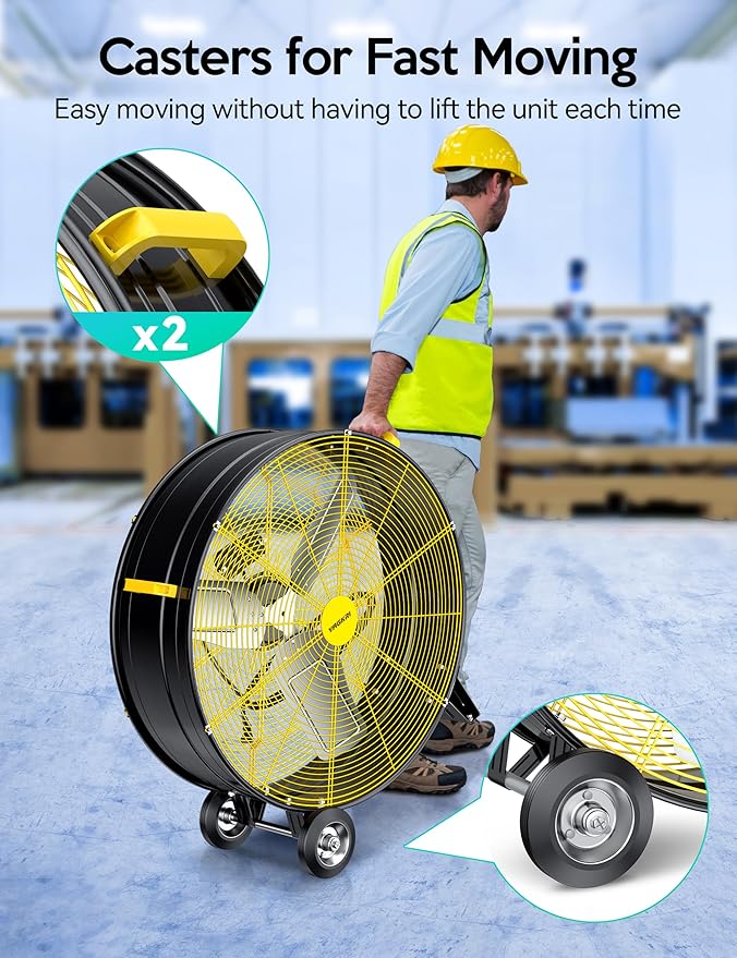 VAGKRI 30-inch High-Velocity Drum Fan
